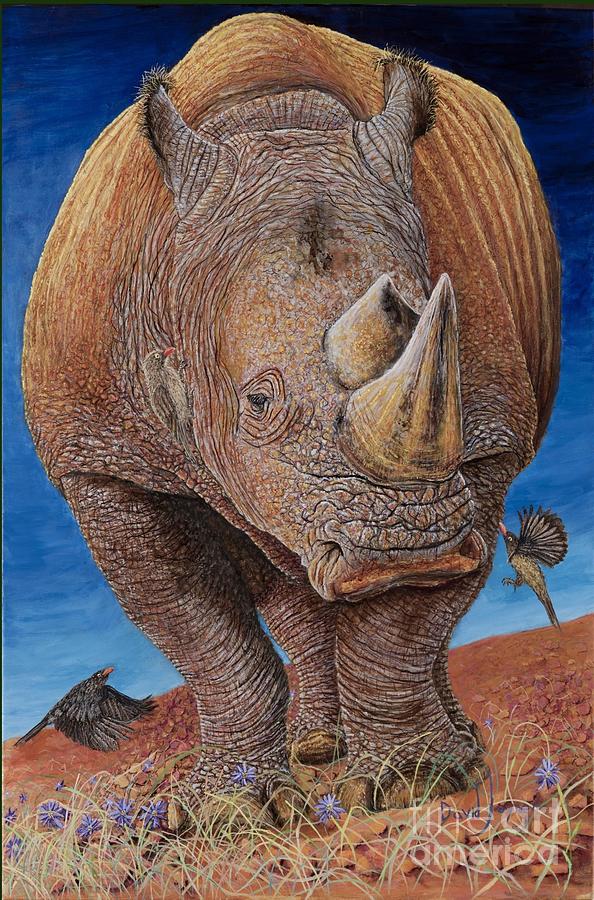 The Rhino Guards Painting by David Joyner