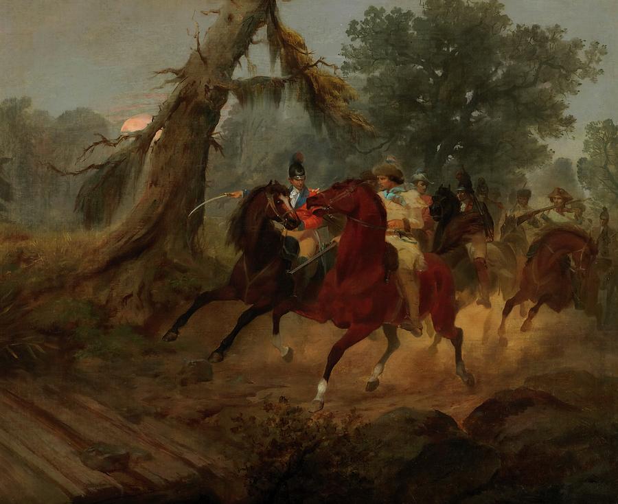 Historical Figures Painting - The Ride of General Marions Men by Alonzo Chappel