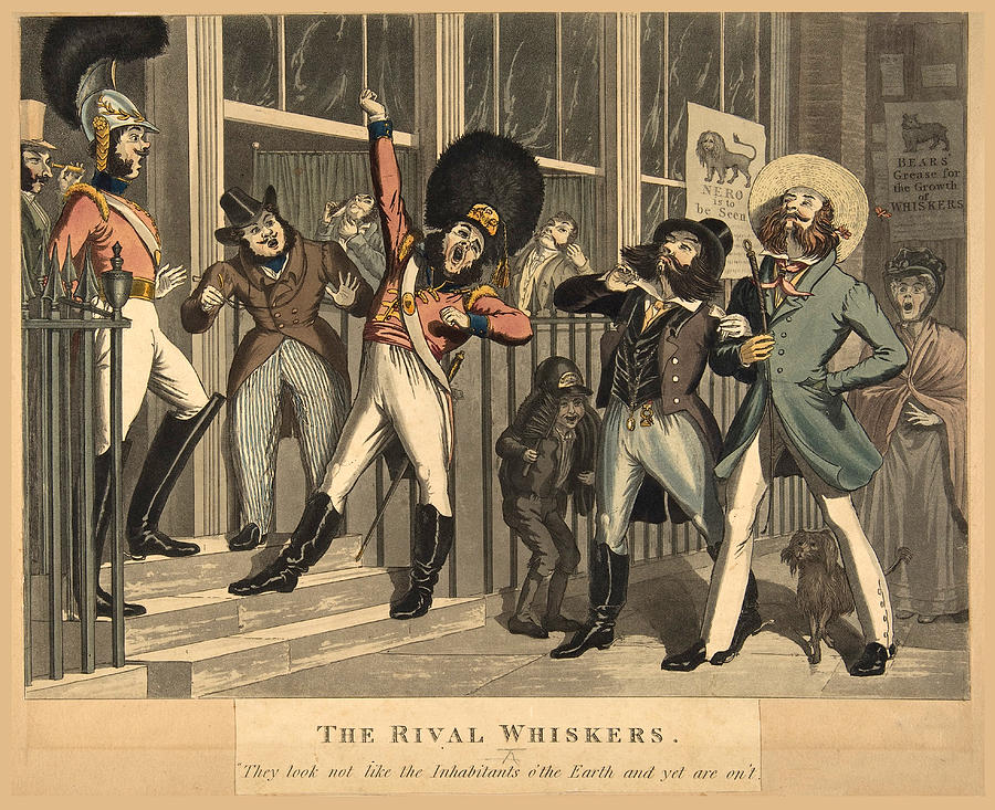 The Rival Whiskers Drawing by Theodore Lane