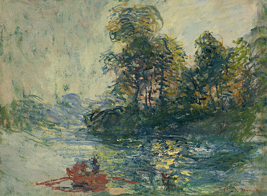 The River - Claude Monet Painting by Aesthetics Store The River - Claude Monet Painting by Aesthetics Store