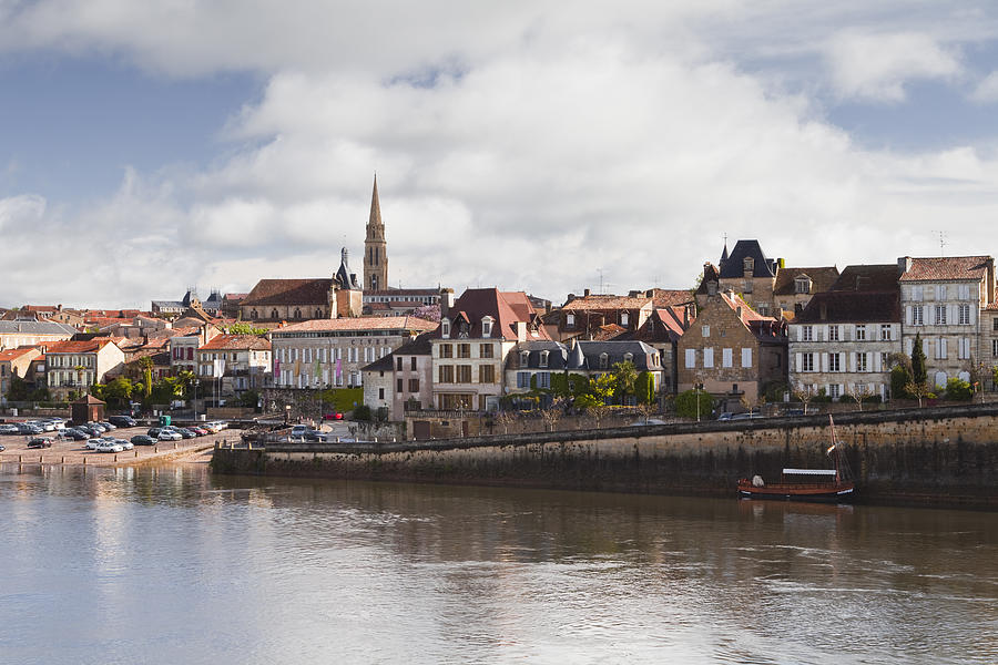 The river Dordogne and city of Bergerac. Photograph by Julian Elliott Photography