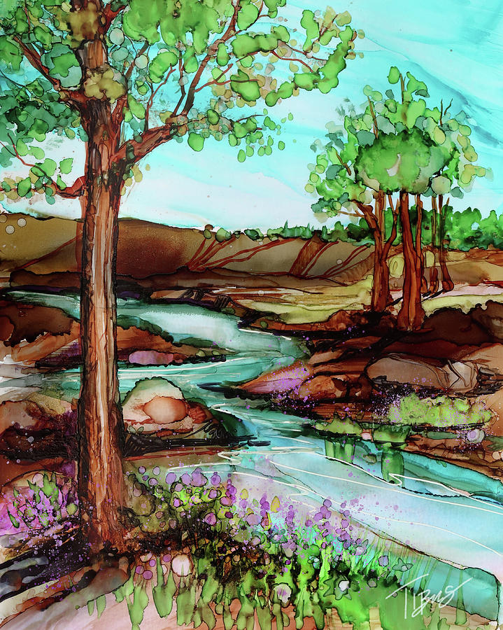 The River Gorge Painting by Julie Tibus