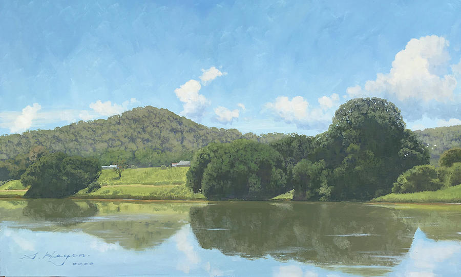 The river, Grafton Painting by Steven Heyen