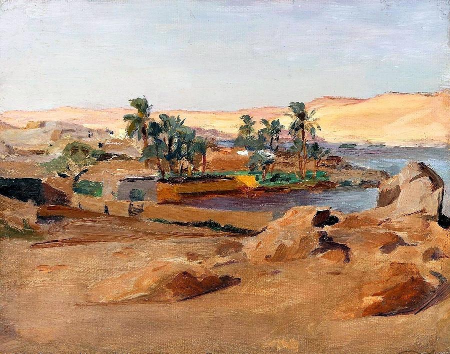 The River Nile near Aswan From the journey to Egypt Drawing by Jan