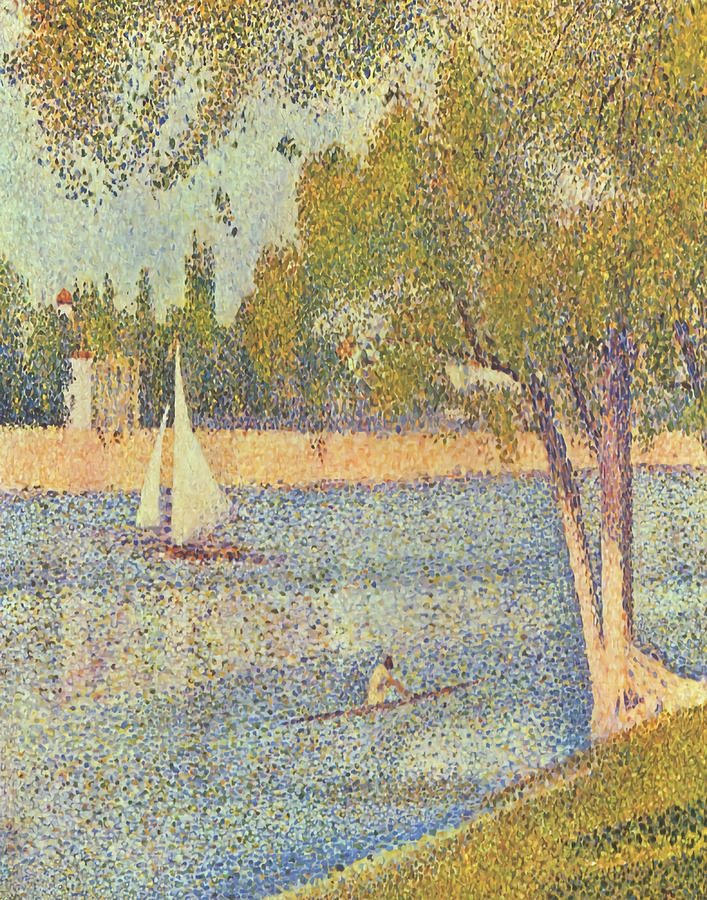 The river Seine at La GrandeJatteGeorges Seurat Painting by Karl Davies ...