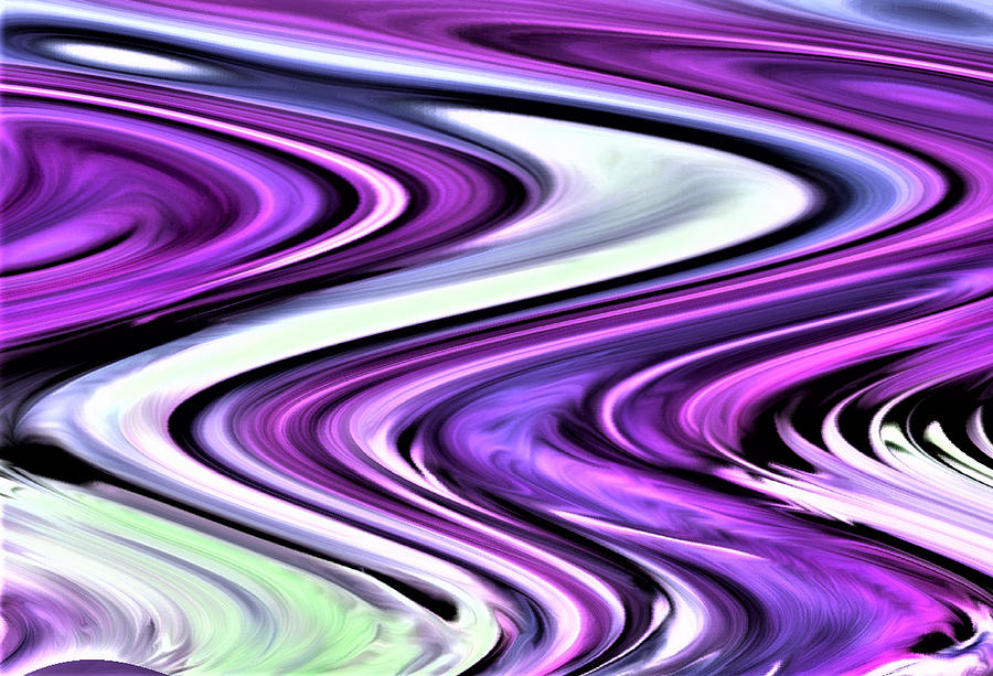 The Rivers Bend - Abstract Digital Art by Ronald Mills