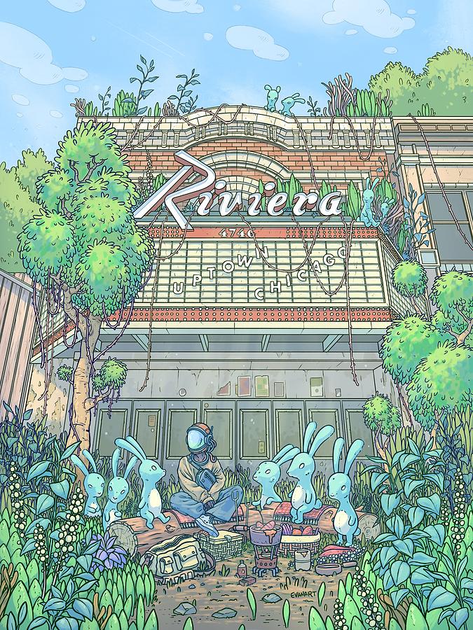 The Riviera Theatre Digital Art by EvanArt - Evan Miller