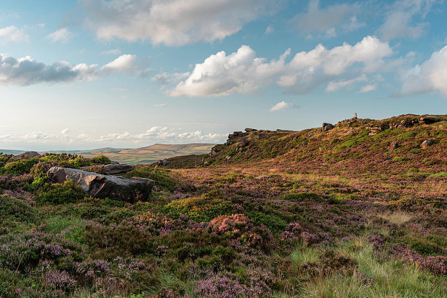 The Roaches trig point at sunset in the Peak District Photograph by Rob ...