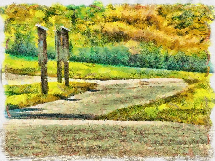 The Road Mixed Media by Christopher Reed The Road Mixed Media by Christopher Reed