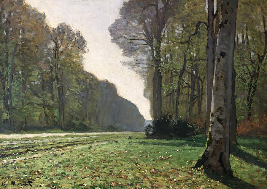 Claude Monet Painting - The Road to Bas Breau  Fontainebleau  Le Pave de Chailly   by Claude Monet