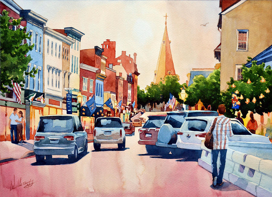 The Road to Church Circle Painting by Mick Williams