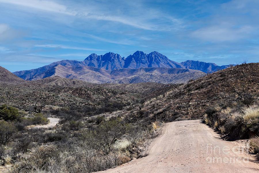 The Road To Four Peaks Mountains Digital Art by Tammy Keyes