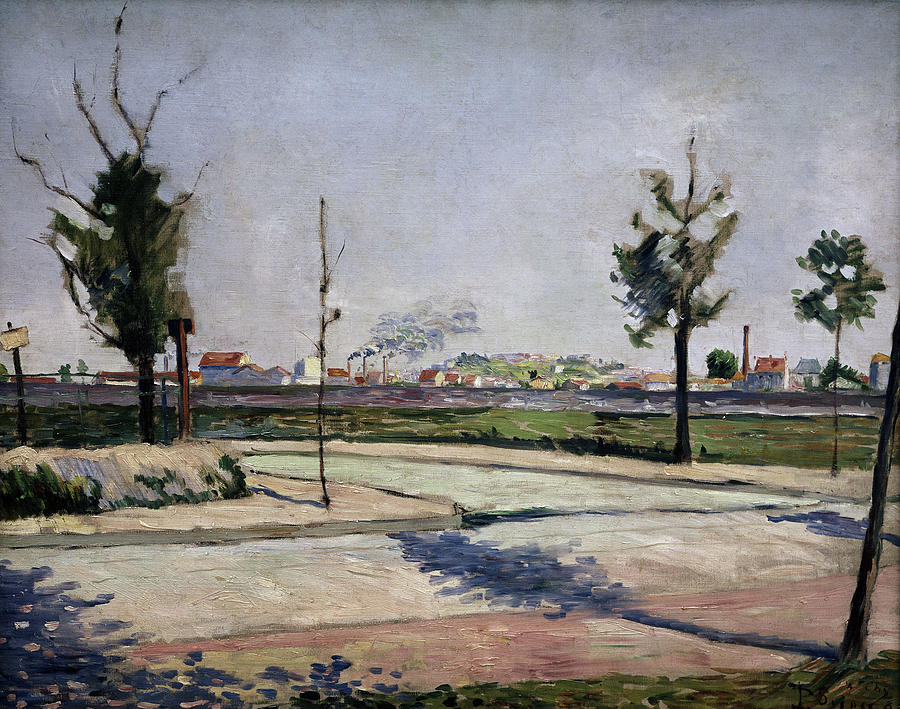 Paul Signac Painting - The Road to Gennevilliers - 1883 - 72,9x91,6 cm - oil on canvas. by Paul Signac -1863-1935-
