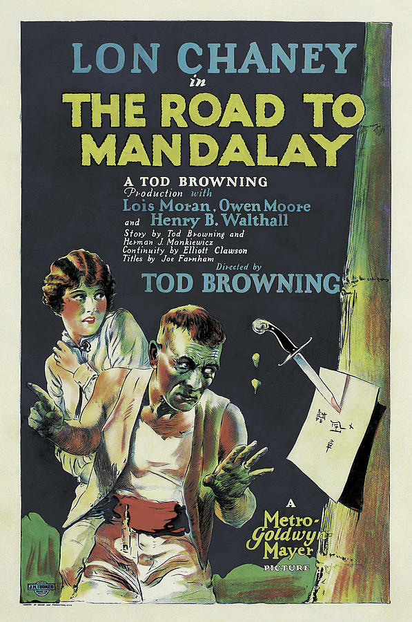 Vintage Mixed Media - The Road to Mandalay, with Lon Chaney, 1926 by Movie World Posters