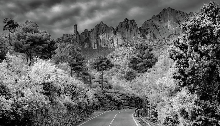 The Road to Montserrat, Infrared Version Photograph by Marcy Wielfaert
