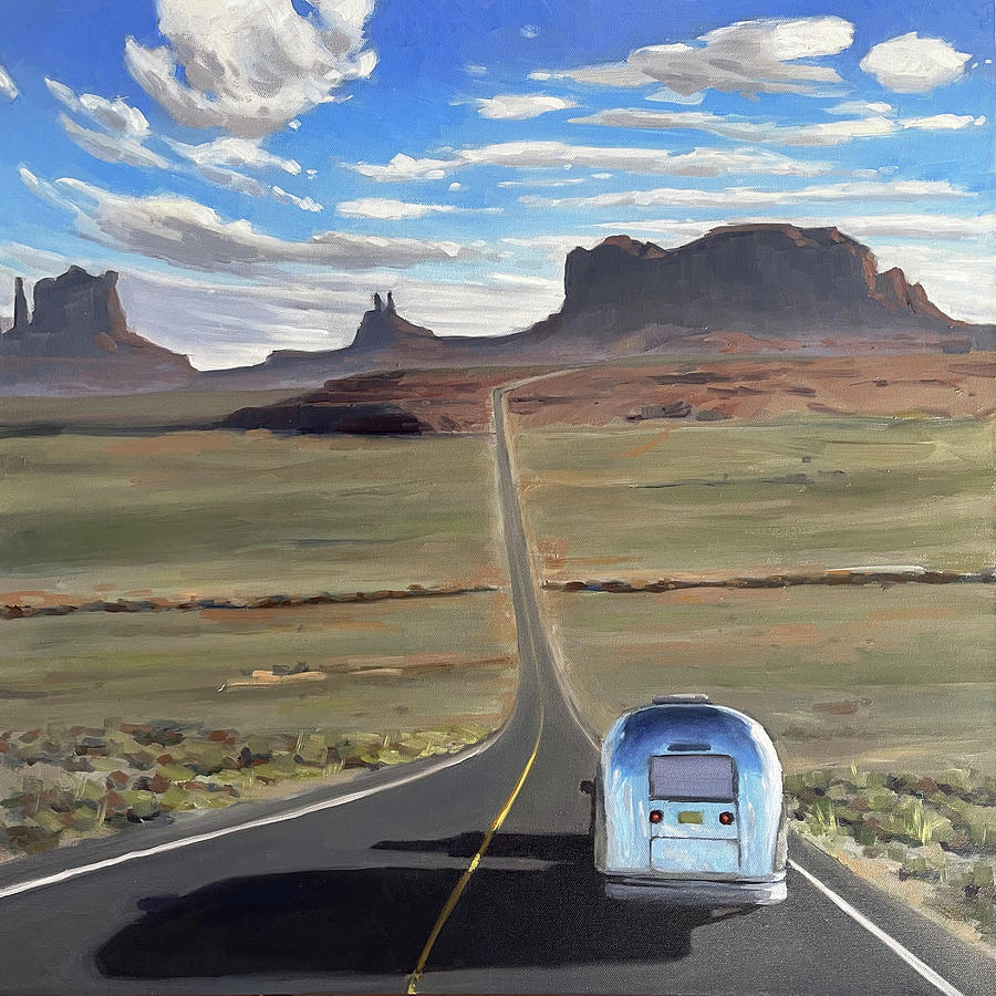 The Road to Monument Valley Painting by Elizabeth Jose