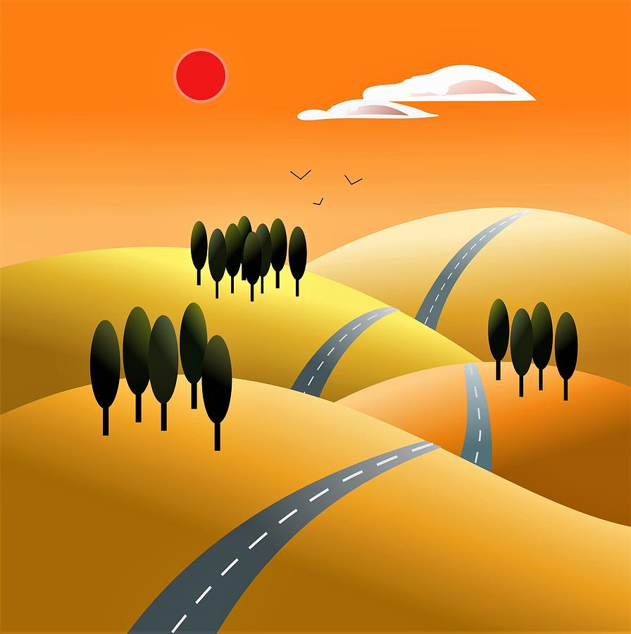 The road to nowhere Digital Art by Fatline Graphic Art