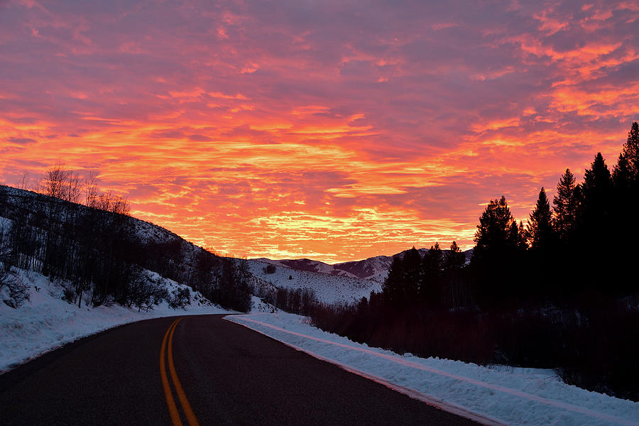 The Road To Sunrise Photograph by Michael Morse - Fine Art America