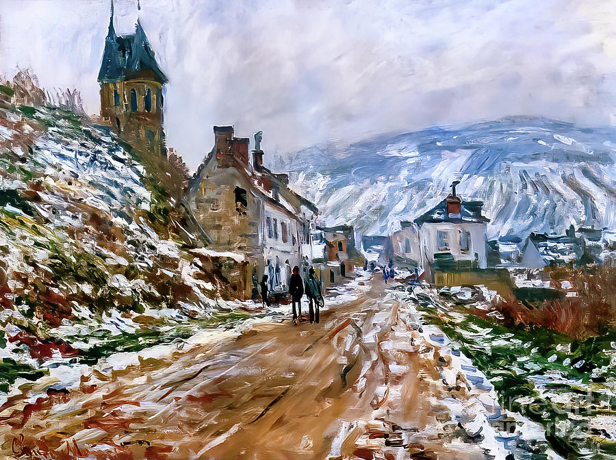 The Road to Vetheuil in Winter by Claude Monet 1879 Painting by Claude Monet