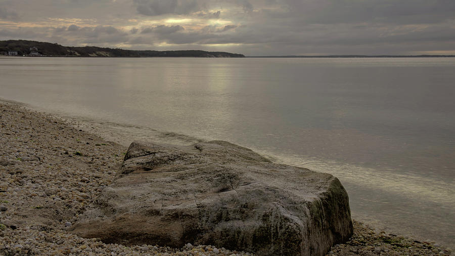 The Rock at Peconic shore Photograph by Steve Gravano - Fine Art America