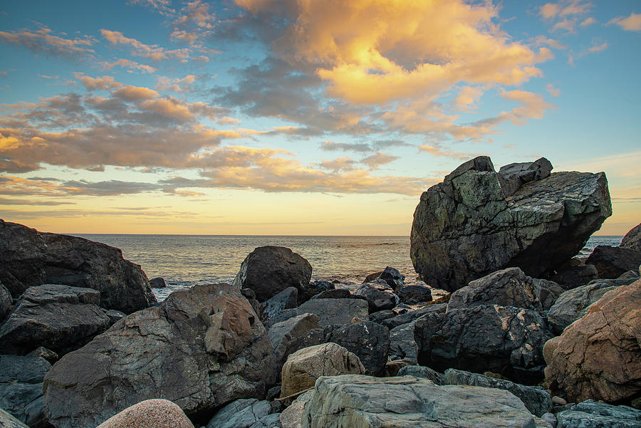 The Rock at Sunset Photograph by Lynn Thomas Amber