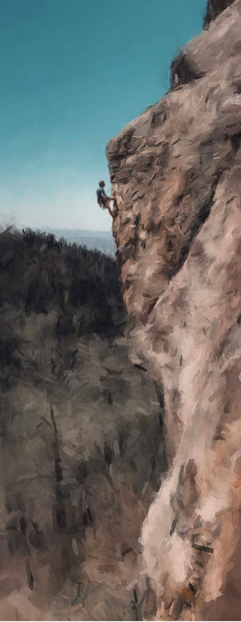 The Rock Climber Painting by Gary Arnold