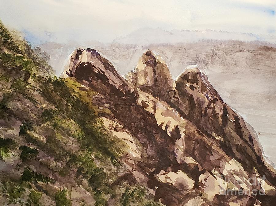 The Rock Vasquez Painting by Lisa Debaets