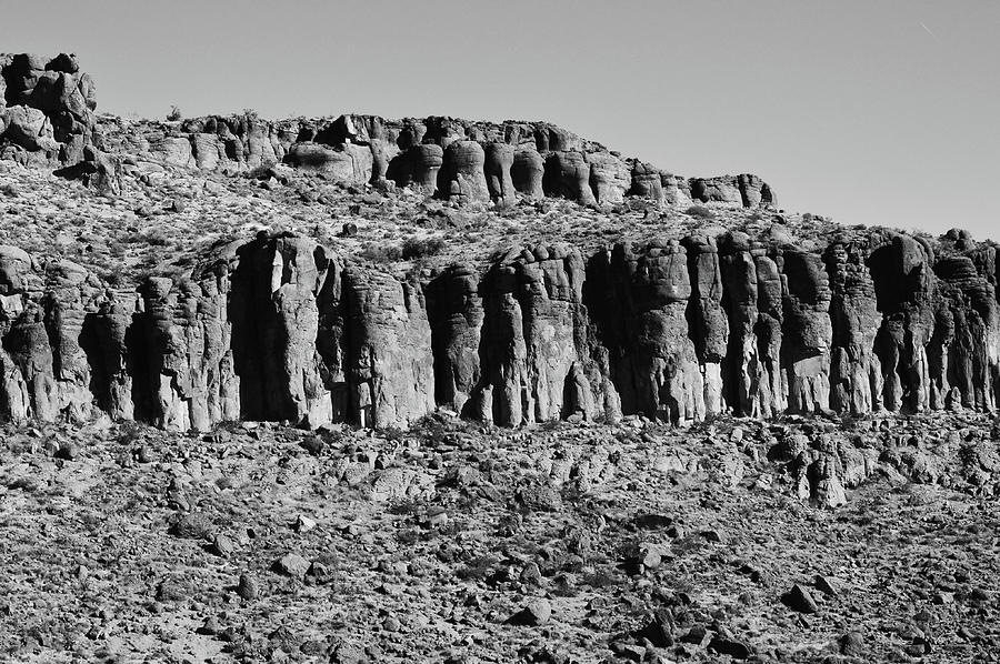 The Rock Mountain Arizona Black and White Photograph by Gaby Ethington