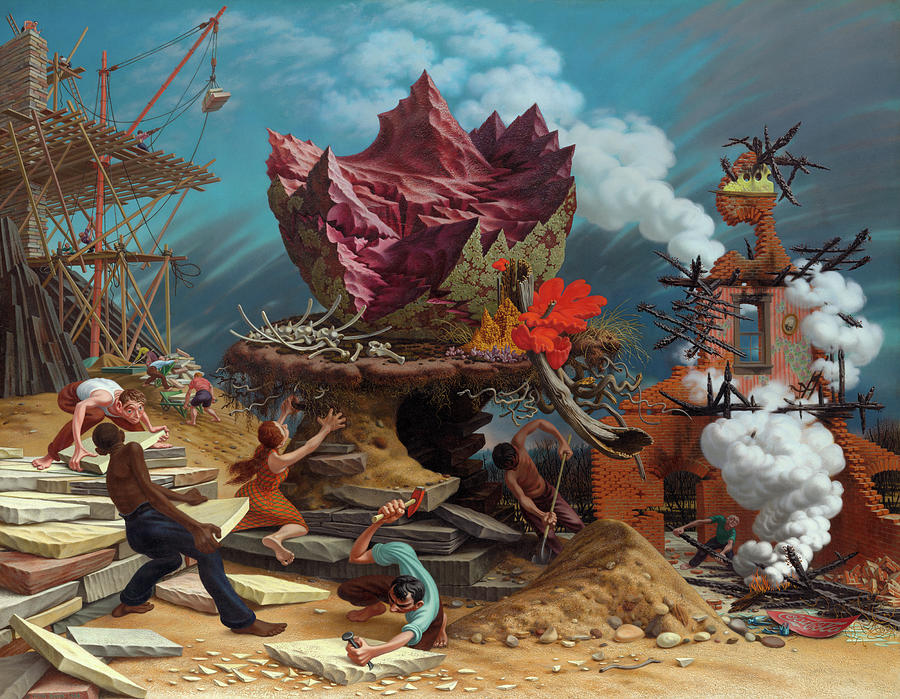 The Rock Painting - The Rock by Peter Blume