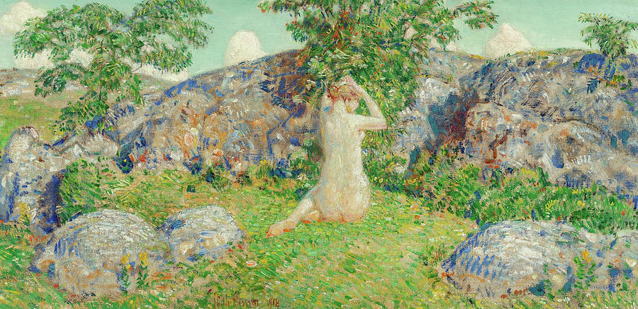 Childe Hassam Painting - The Rocks of Cape Ann by Childe Hassam