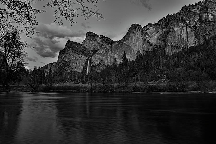The Rocks on the southside of Merced  - Monochrome River Photograph by Amazing Action Photo Video