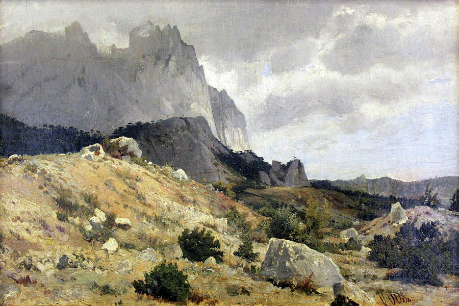 The Rocky Landscape Painting by Ivan Shishkin