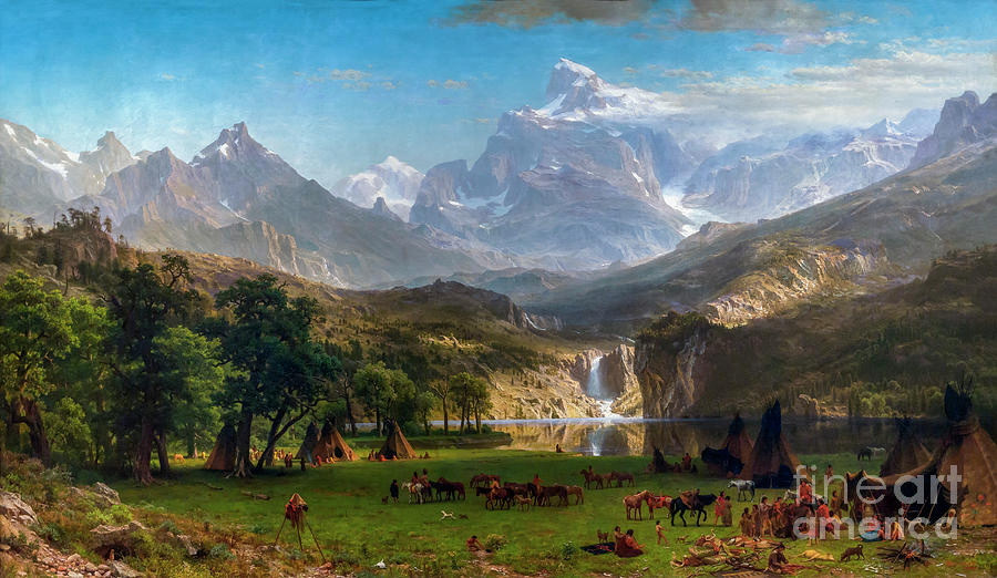 Albert Bierstadt -Great American Art The Rocky Mountain Landers Peak-c.1863