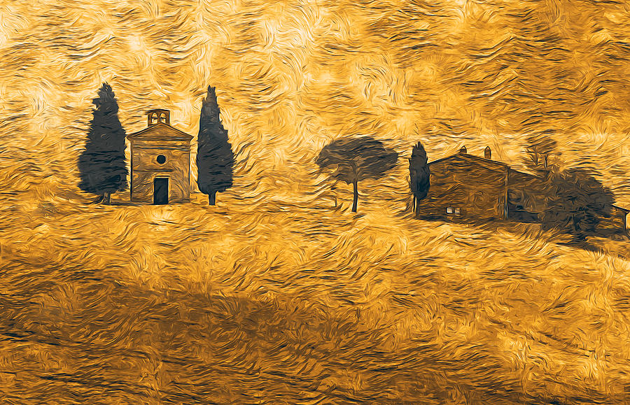 The Rolling Hills of Tuscany - 01 Painting by AM FineArtPrints