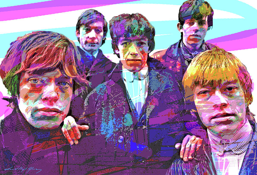 The Rolling Stones 1964 Painting by David Lloyd Glover