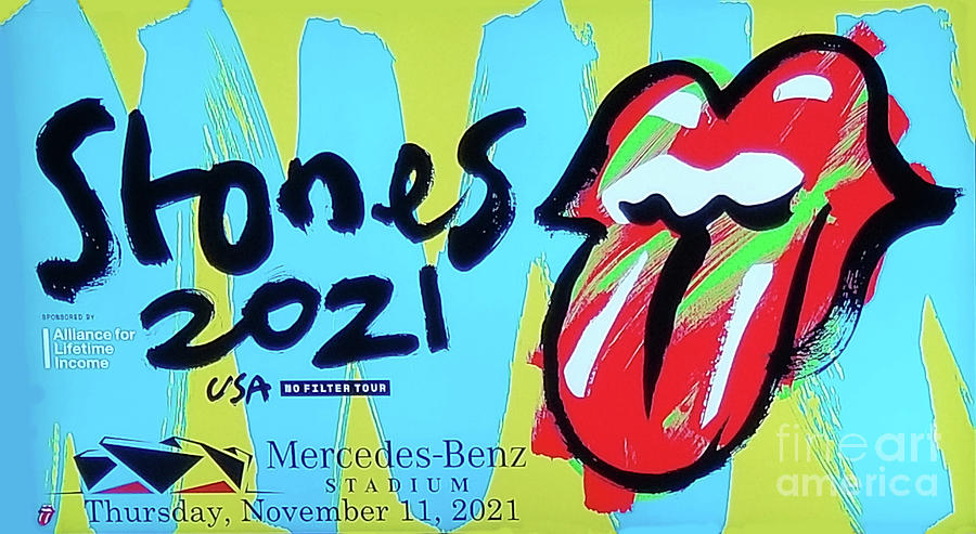 The Rolling Stones 2021 Tour Sign Photograph