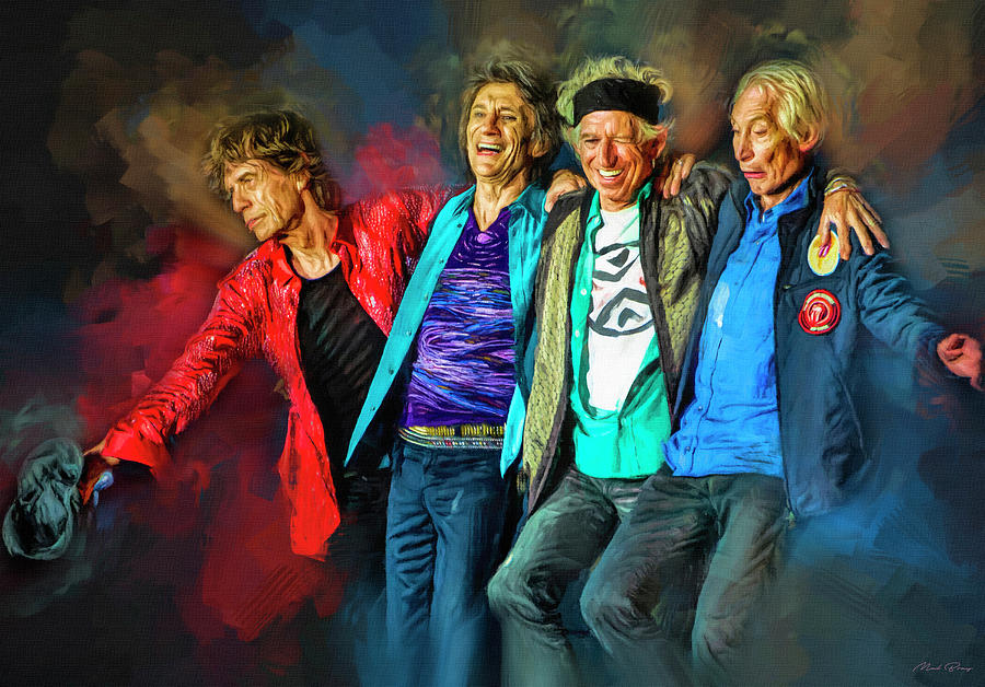 The Rolling Stones Mixed Media by Mal Bray