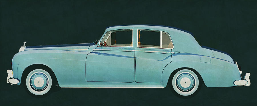The Rolls Royce Silver Cloud III from 1963 represents the rich o Painting by Jan Keteleer