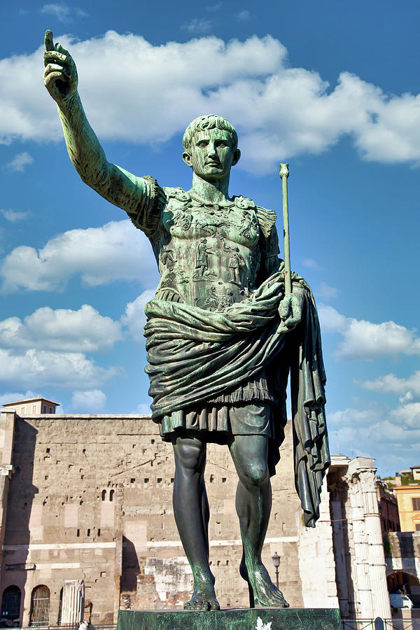 The Roman Emperor Gaius Julius Caesar Statue In Rome Italy Photograph