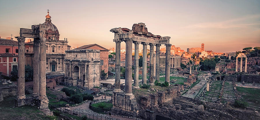 Architecture Photograph - The Roman Forum by Manjik Pictures