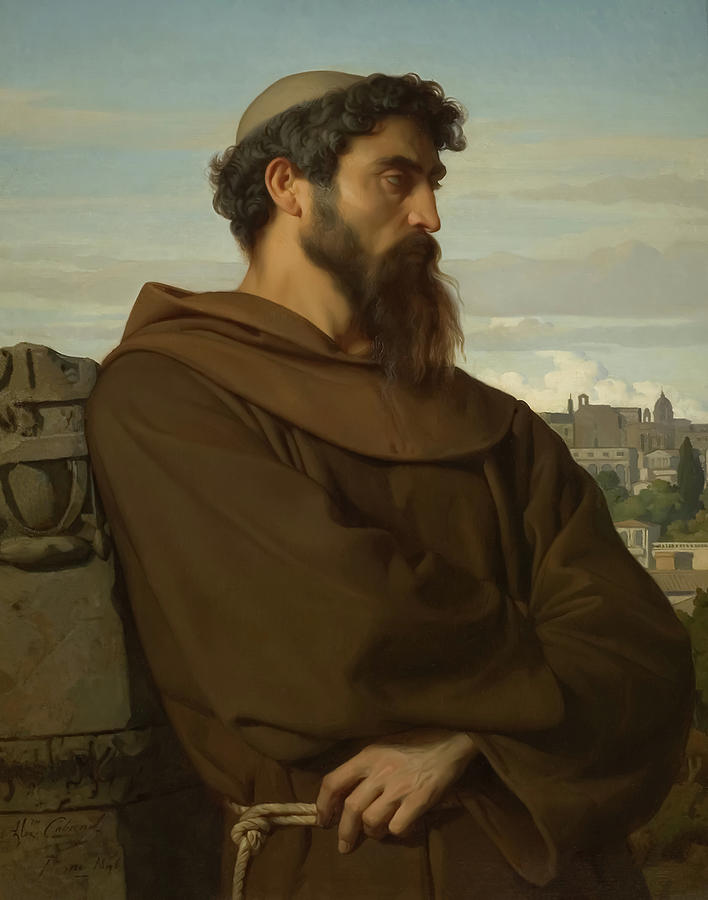 Portrait Painting - The Roman Monk  by Alexandre Cabanel