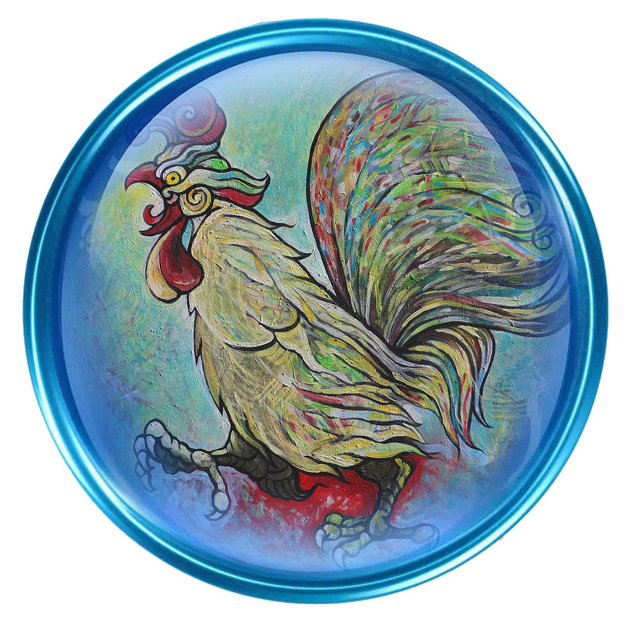 the Rooster Painting by Tom Dashnyam Otgontugs