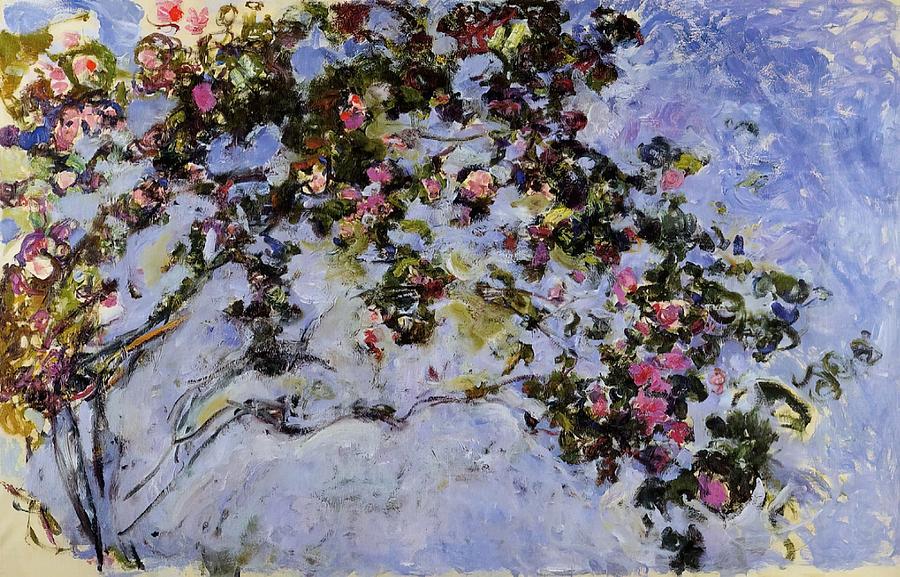 Claude Monet Painting - The Rose Bush by Claude Monet