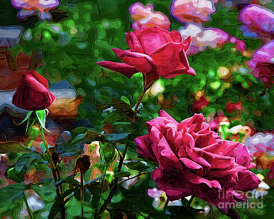 The Rose Garden Digital Art by Kirt Tisdale