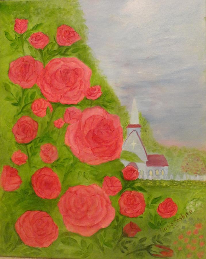 The Rose Garden Painting by Rosie Foshee
