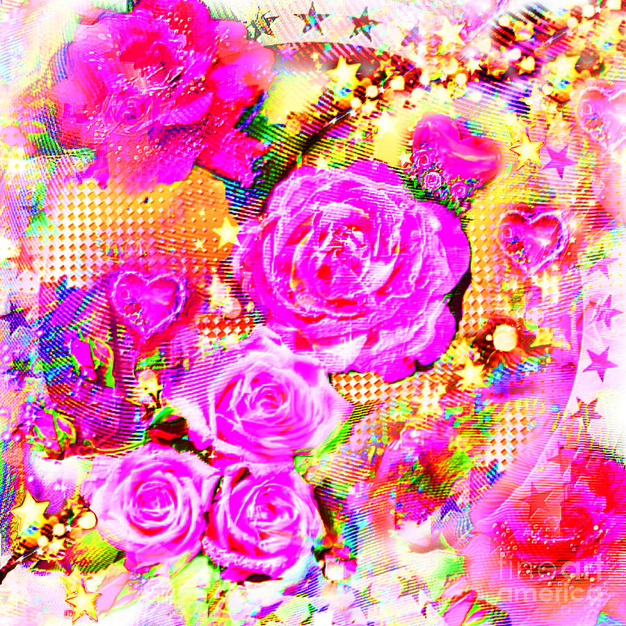 The Rose Matrix Digital Art by BelleAme Sommers