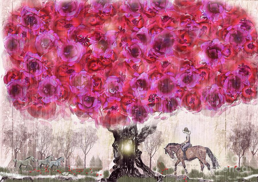 The Rose Tree Digital Art by Michelle Ressler