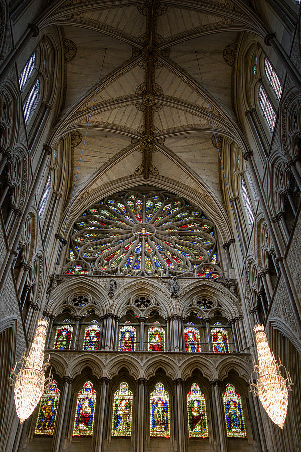 The Rose window in Westminster Abbey Photograph by Raymond Hill
