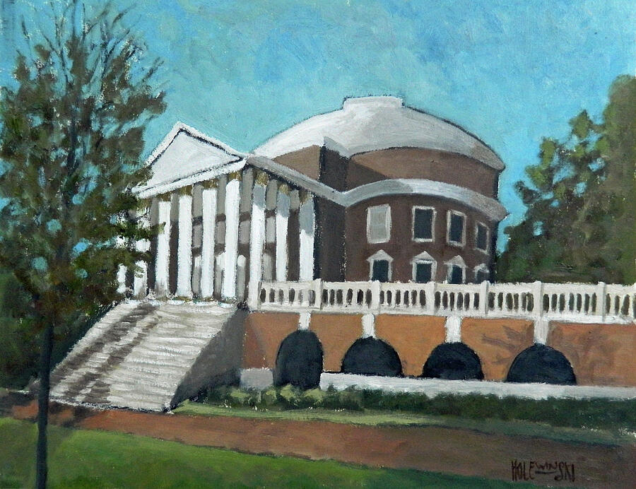 Rotunda Painting - The Rotunda at UVA by Robert Denis Holewinski Rotunda Painting - The Rotunda at UVA by Robert Denis Holewinski