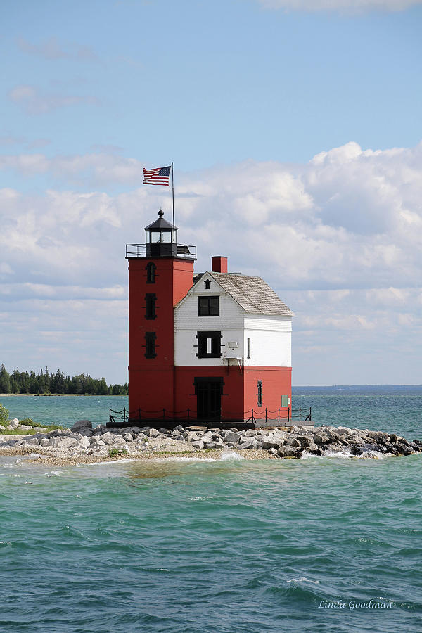 The Round Island Lighthouse Photograph by Linda Goodman